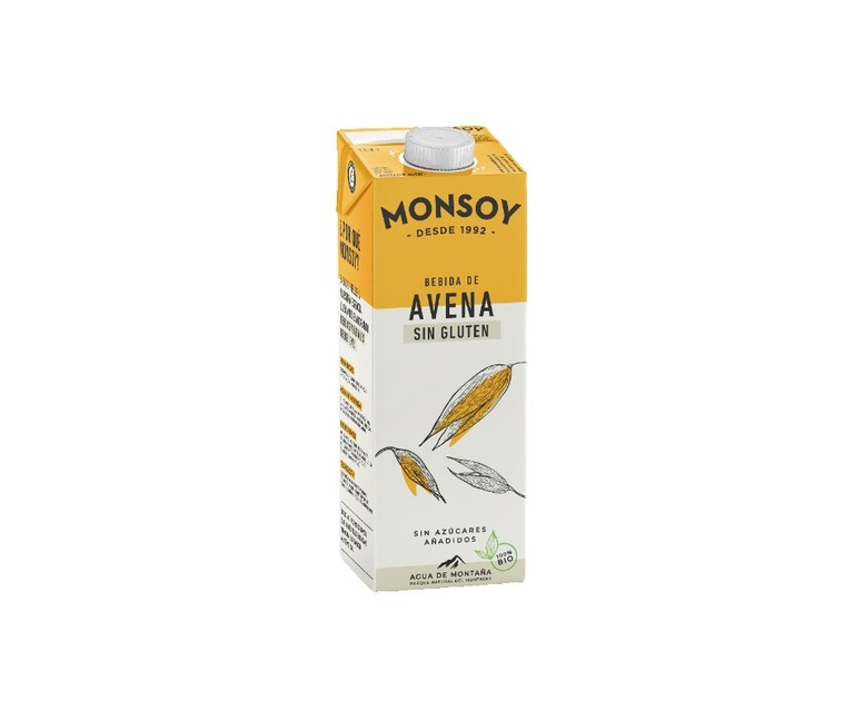 Bebida de Avena sin gluten Bio 1 L (Avena) Monsoy