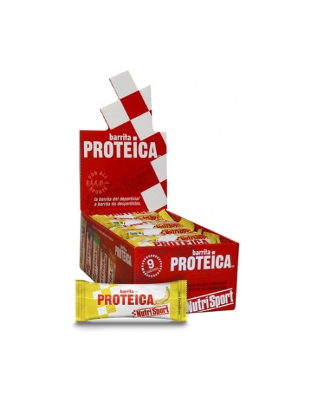 Caja de barritas proteicas de plátano 24 barritas de 46g (Plátano) Nutrisport