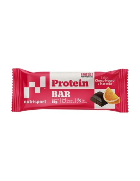 Barrita proteica Choco Negro y Naranja 44 g (Naranja - Chocolate) Nutrisport