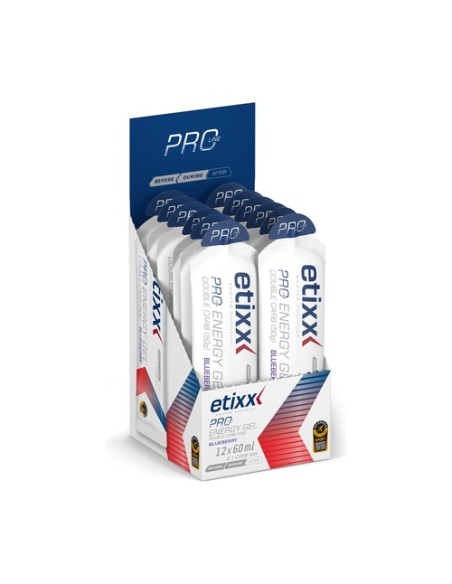 Pro energy gel doble carbohidratos arándanos 12 unidades de 60 ml Etixx