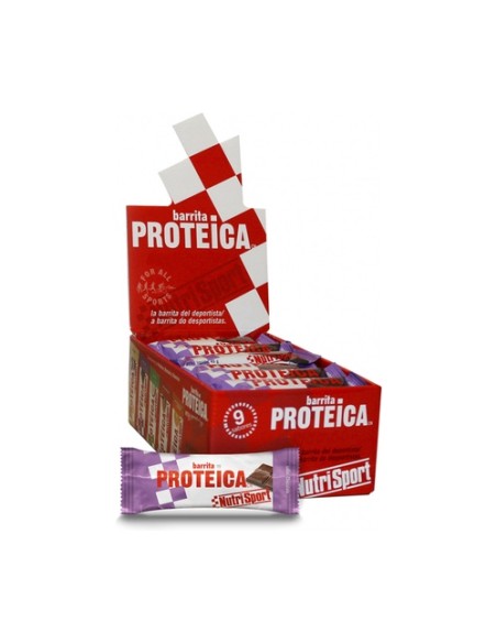 Caja de barritas proteicas de chocolate 24 barritas de 46g (Chocolate) Nutrisport