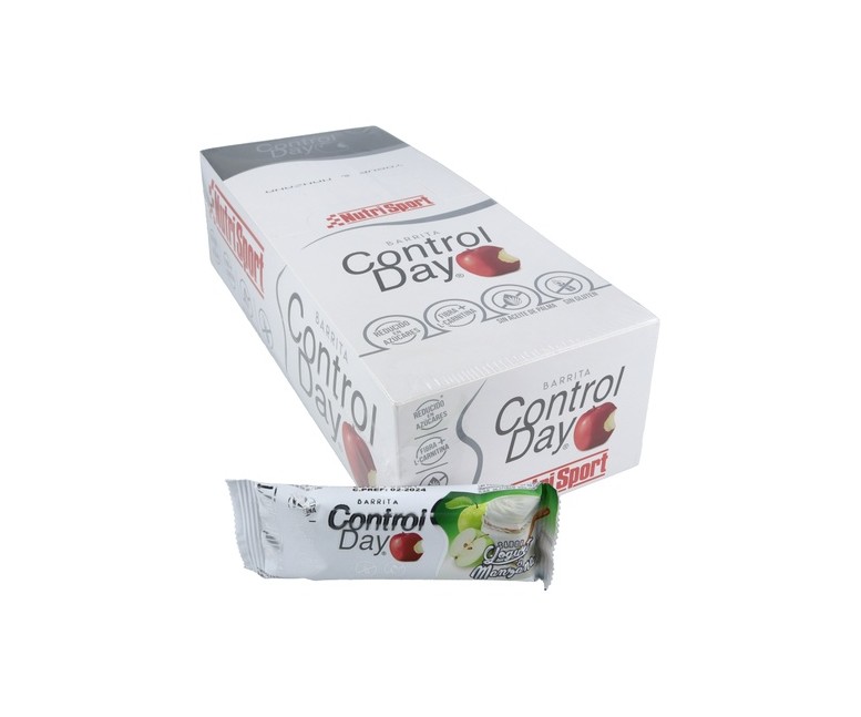 Caja de barritas control day yogurt-manzana 28 barritas de 44 g Nutrisport