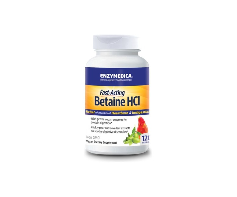 Betaína HCL 120 cápsulas vegetales Enzymedica