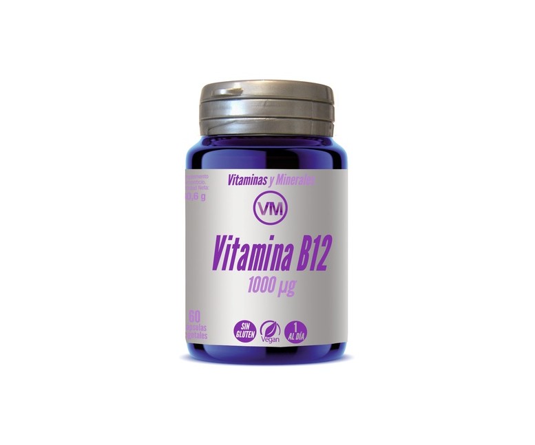 Vitamina B12 (1000ug) 60 cápsulas vegetales de 1000 μg Ynsadiet