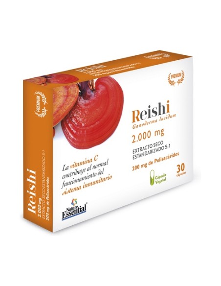 Reishi Ganoderma Lucidum 2000 mg 30 cápsulas Nature essential
