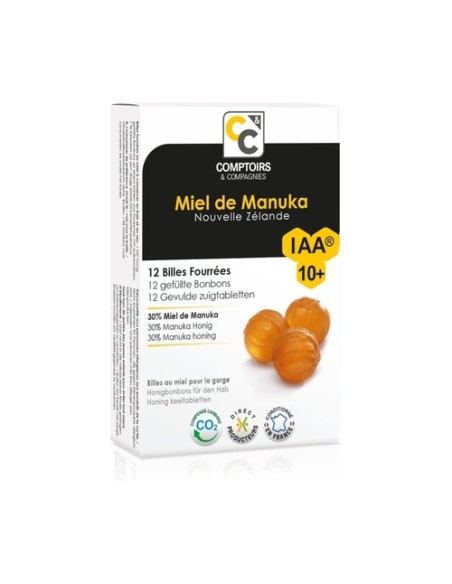 Pastillas Miel de Manuka IAA 10+ 12 caramelos Comptoirs & Compagnies
