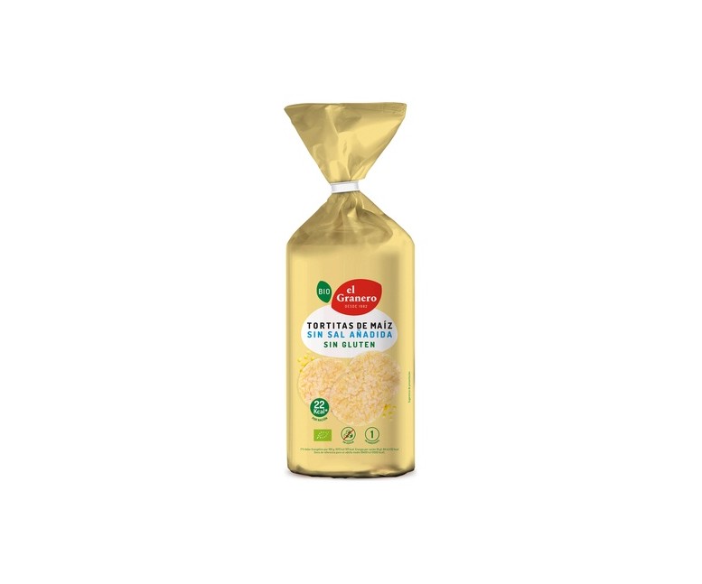 Tortitas de maíz sin sal añadida sin gluten Bio 130 g El Granero Integral