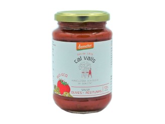 Salsa de tomate con olivas verdes