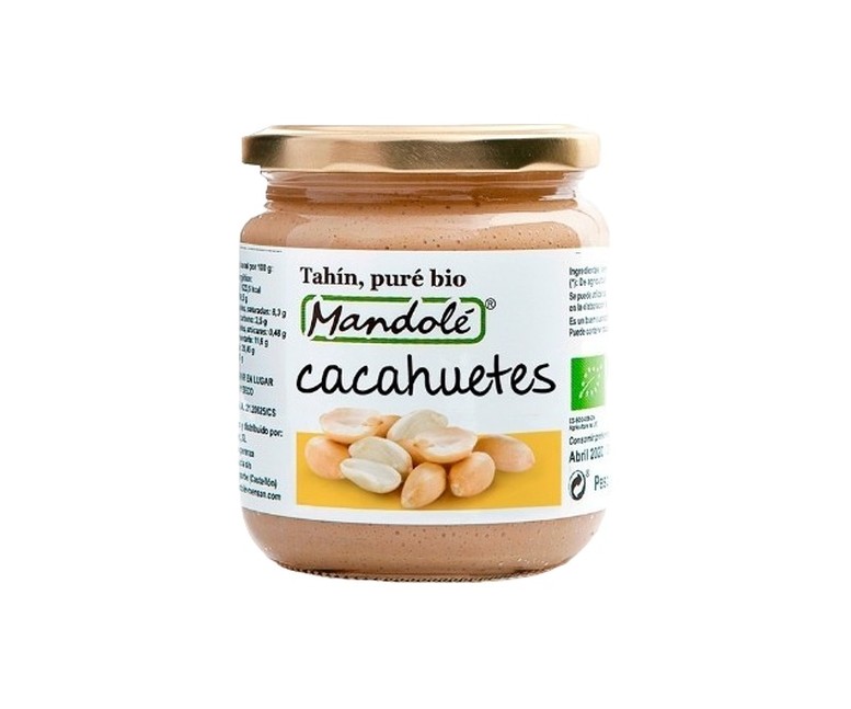 Puré de cacahuete tostado Bio 375 g (Cacahuete) Mandole