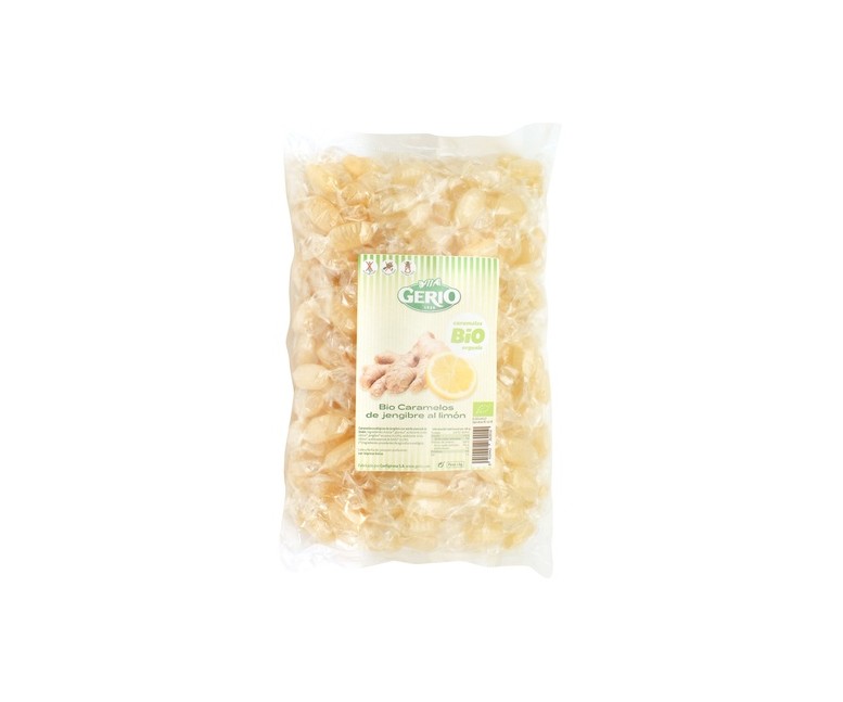 Caramelo de jengibre limón Bio sin gluten 1 kg (Limón - Jengibre) Gerio