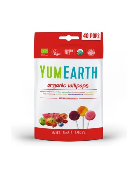 Piruletas de Frutas 8 Sabores Bio 40 unidades (Frutas) Yumearth