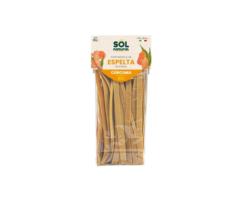 Papardelle de espelta integral con cúrcuma Bio 250 g Sol Natural
