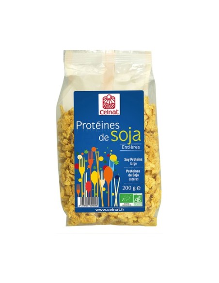 Soja Texturizada Entera Gruesa Bio 200 g Celnat