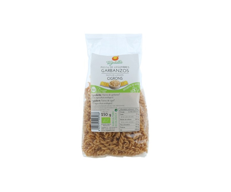 Espirales de Garbanzos Sin Gluten Bio 250 g Vegetalia