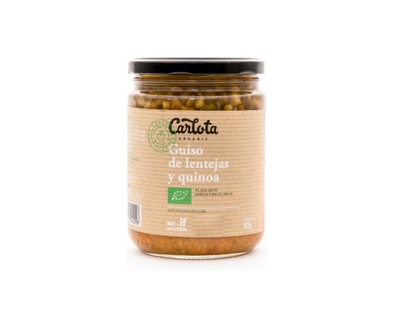 Guiso de lentejas y quinoa 428 g Carlota Organic