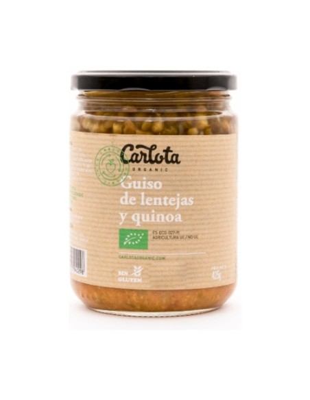 Guiso de lentejas y quinoa 428 g Carlota Organic