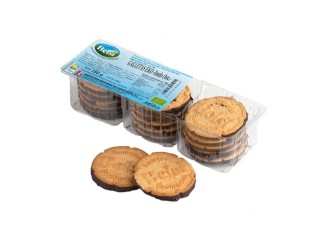 Galletas eko espelta con fondo de chocolate