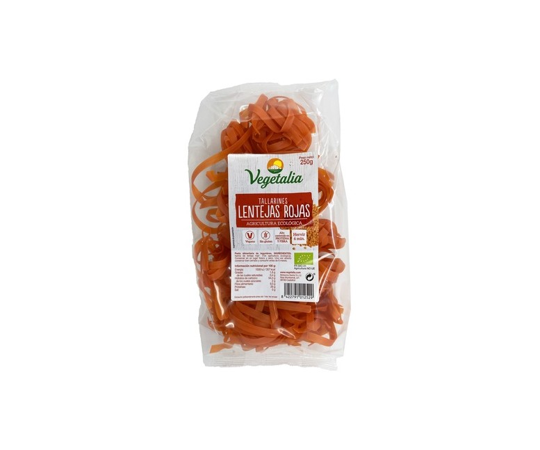 Tallarines de lentejas rojas Bio 250 g Vegetalia