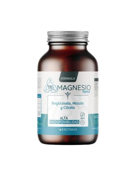 Triple magnesio vegan (bisglicinato, malato y citrato) 60 cápsulas WeBotanix
