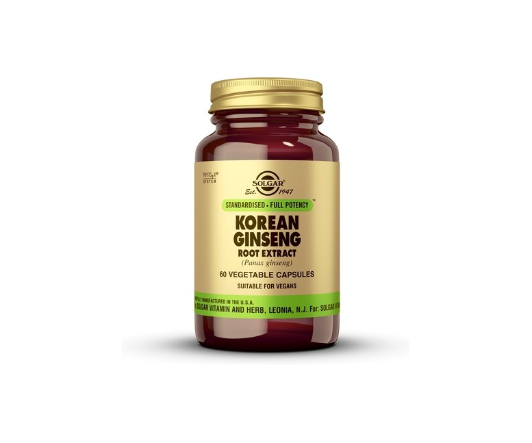 Ginseng Coreano 60 cápsulas vegetales Solgar