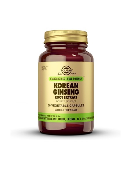 Ginseng Coreano 60 cápsulas vegetales Solgar