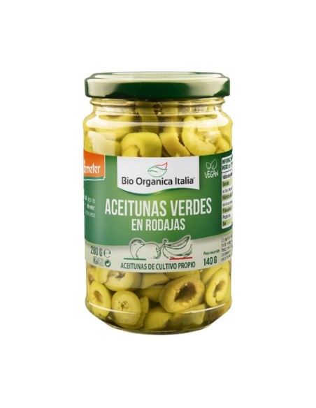 Aceitunas verdes en rodajas Bio 140 g Bio Organica Italia