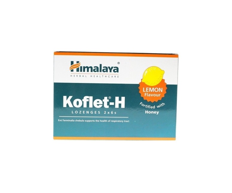 Koflet-H Pastillas extracto de hierbas y miel limón 12 pastillas (Limón) Himalaya Herbals