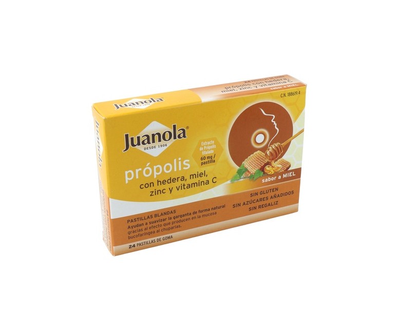 Própolis con Hedera, Miel, Zinc y Vit C 24 pastillas (Miel) Juanola