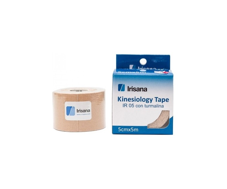 Kinesiology tape con turmalina 5cmx5m beige 1 unidad (Beige) Irisana