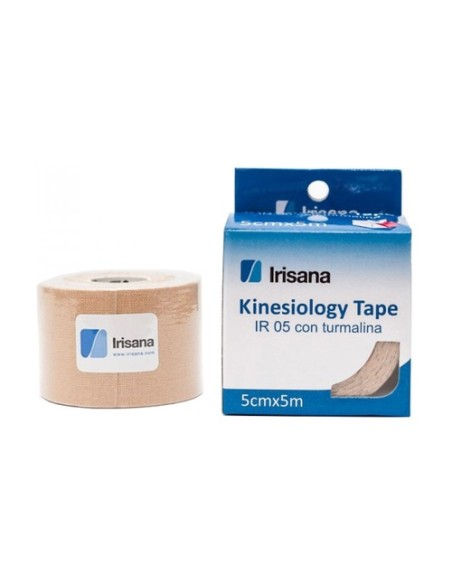 Kinesiology tape con turmalina 5cmx5m beige 1 unidad (Beige) Irisana
