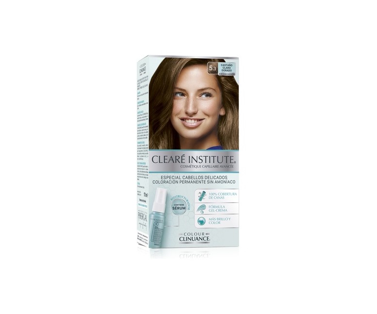 Tinte Colour Clinuance 5.3 Castaño Claro Dorado Delicado 1 unidad Cleare Institute