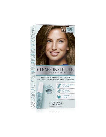Tinte Colour Clinuance 5.3 Castaño Claro Dorado Delicado 1 unidad Cleare Institute