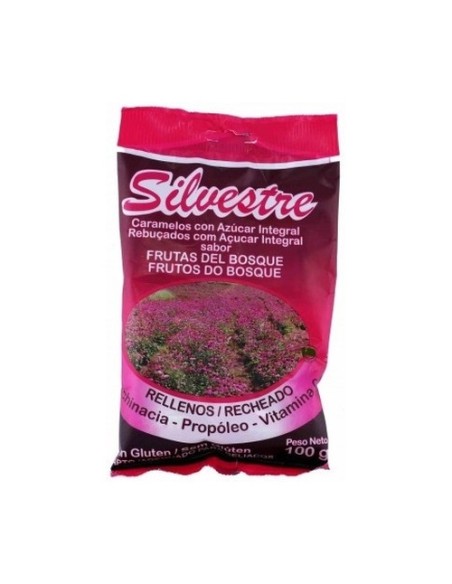 Caramelos frutas del bosque rellenos 100 g Silvestre