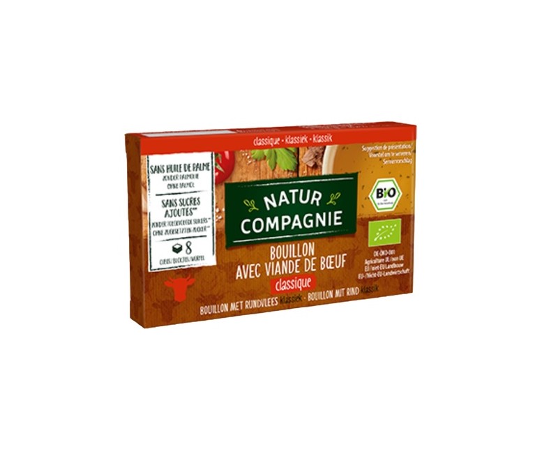 Caldo de ternera bio 8 pastillas NATUR COMPANIER