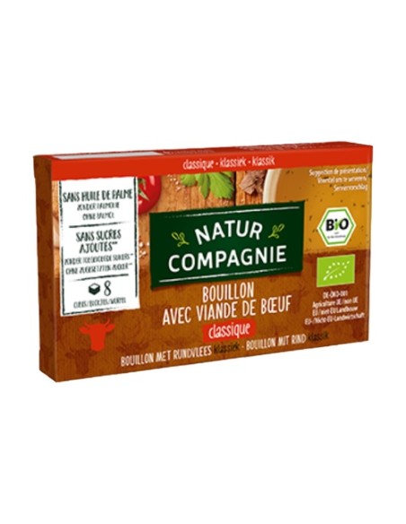 Caldo de ternera bio 8 pastillas NATUR COMPANIER