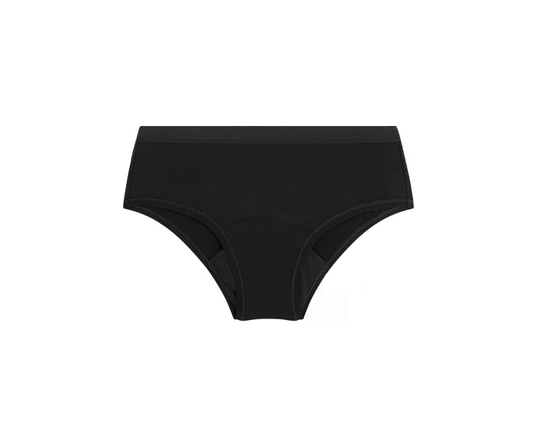 Braga menstrual absorbente negra flujo moderado T4/L 1 unidad (Negro) Cocoro