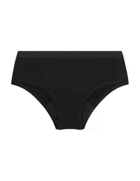 Braga menstrual absorbente negra flujo moderado T4/L 1 unidad (Negro) Cocoro
