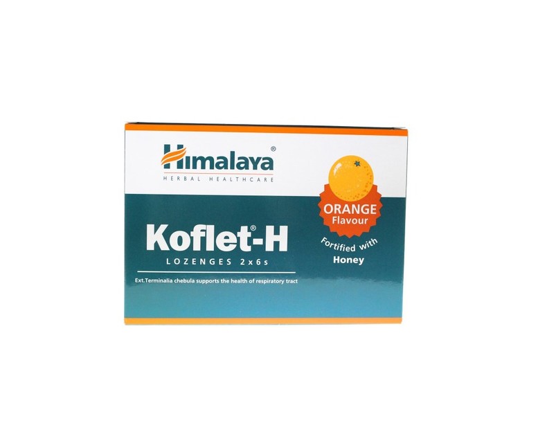 Koflet-H pastillas naranja con miel y extracto de hierbas 12 pastillas (Naranja) Himalaya Herbals