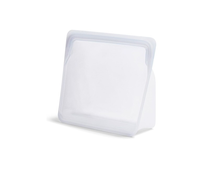 Bolsa de silicona grande blanca stand up 21x24 cm 1 unidad (Blanco) Stasher