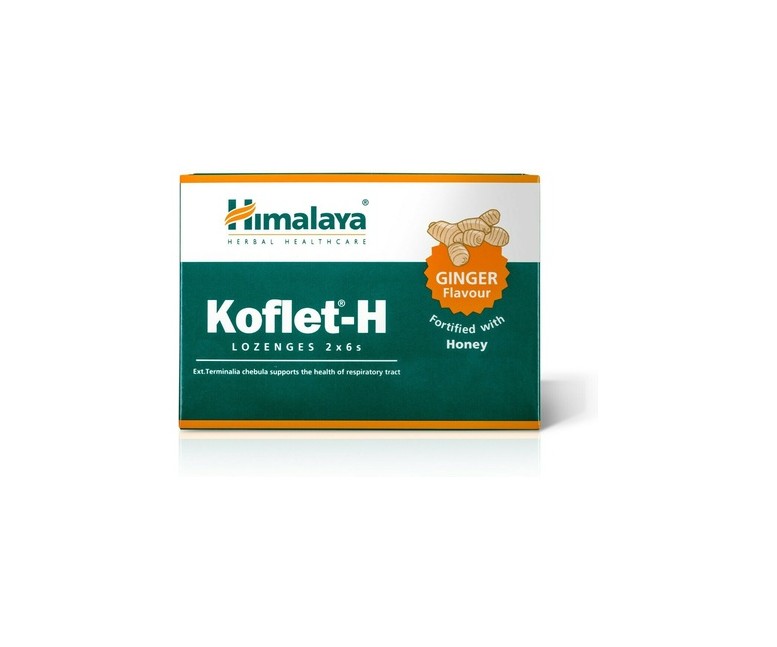 Koflet-H Pastillas extracto de hierbas y miel jengibre 12 pastillas (Jengibre) Himalaya Herbals