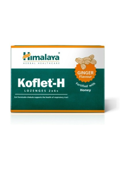Koflet-H Pastillas extracto de hierbas y miel jengibre 12 pastillas (Jengibre) Himalaya Herbals