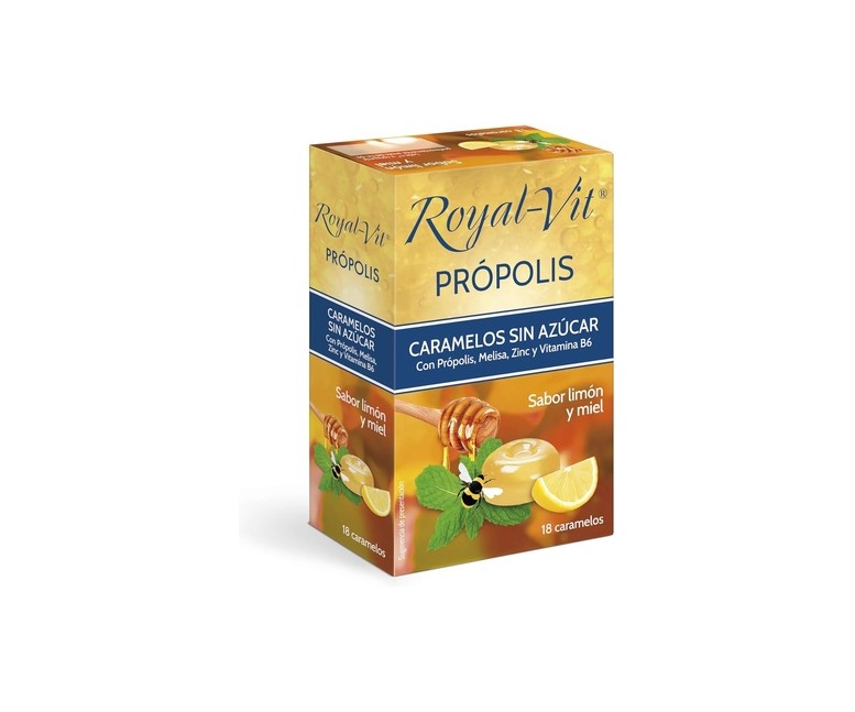 Caramelos de própolis sin azúcar 18 caramelos (Limón - Miel) Dietisa
