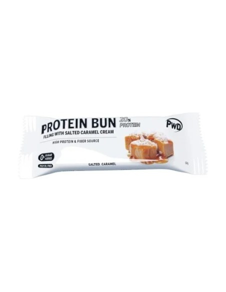 Pack Protein bun bizcocho salted caramel 1 barrita de 60g Pwd