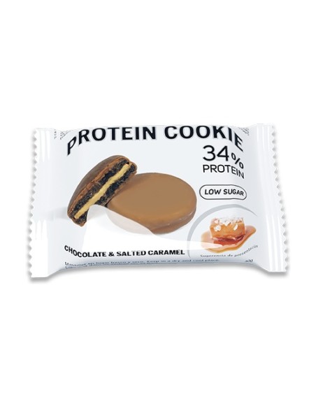 Galleta proteína 34% - chocolate con caramelo salado 1 barrita de 30 g Pwd