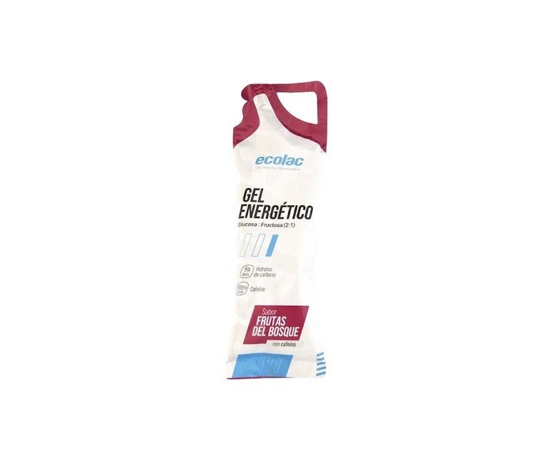 Gel energético sabor a frutas del bosque con cafeína 1 sticks de 66 g Ecolac