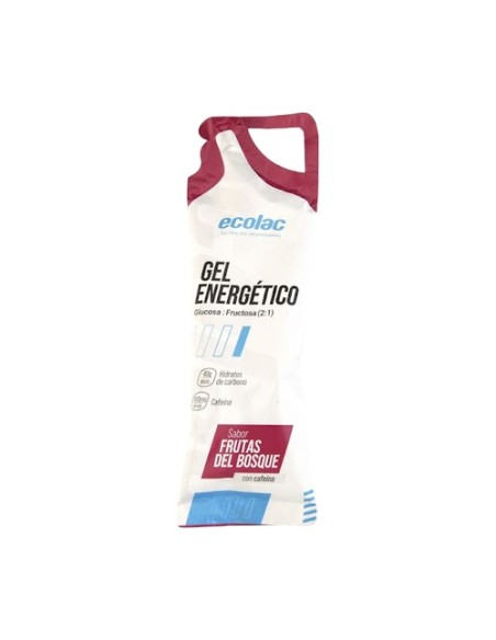Gel energético sabor a frutas del bosque con cafeína 1 sticks de 66 g Ecolac