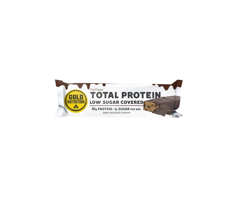 Barrita proteica cubierta de chocolate negro 1 barrita de 30g (Chocolate) Gold Nutrition
