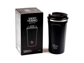 Vaso termo Bbo acero inoxidable negro