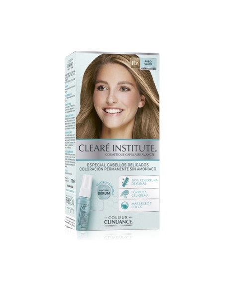 Tinte Colour Clinuance 8.0 Rubio Claro Cabellos Delicado 1 unidad Cleare Institute