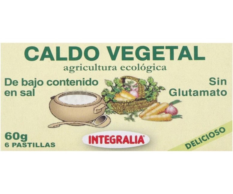 Caldo vegetal eco bajo en sal 6 tab Integralia